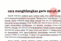 Cara Menghilangkan Garis Merah Di Word Windows 10