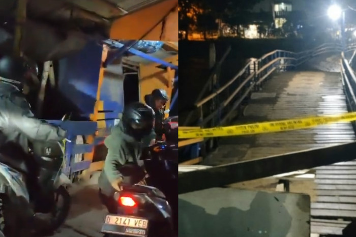 Jembatan Apung Cijeruk Bojongsoang Ditutup Total Usai Ambruk, Ternyata Berbayar (Istimewa)