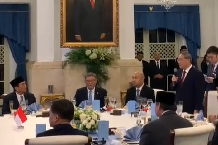 Presiden Prabowo Jamu Perdana Menteri Tiongkok Li Qiang di Istana Negara